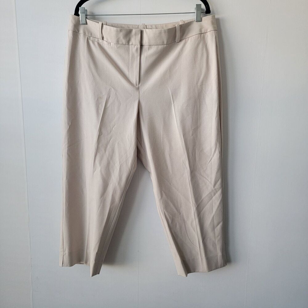 talbots curvy fit ankle high waist pants size 16P